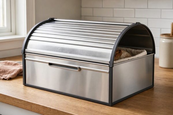 Large Metal Bread Box For Kitchen Countertop Bread Storage Container Bin