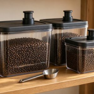 Vacuum Sealed Food Storage Containers With Air Pump Lids Coffee Bean Pantry Organizers